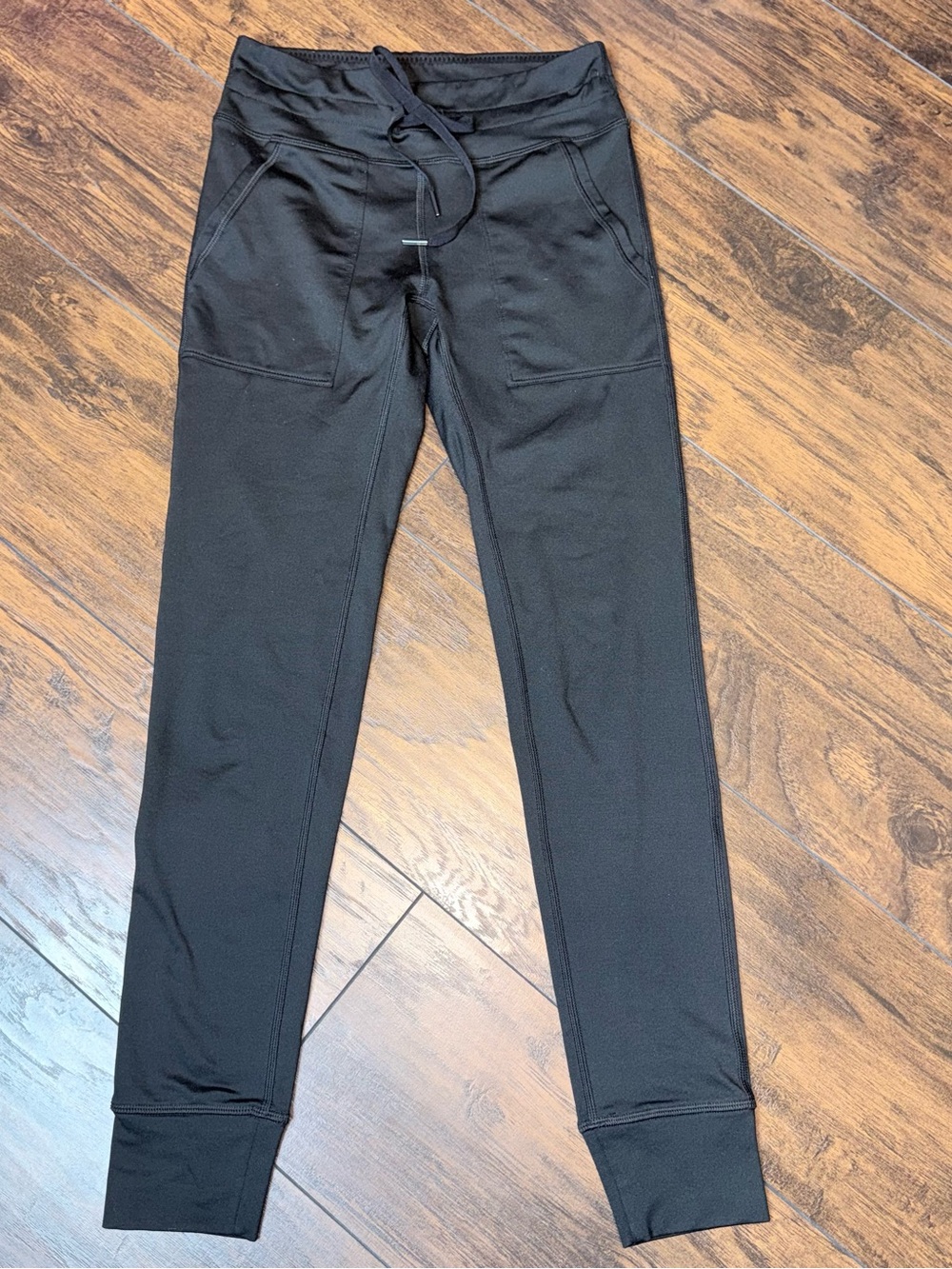 aerie Kids Black Drawstring Joggers with Front Pockets